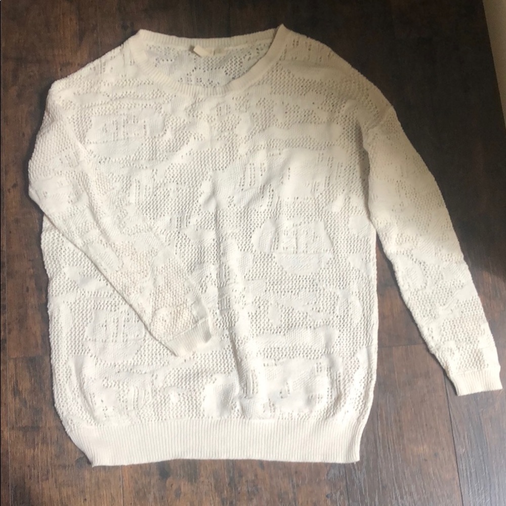 Crochet oversized tunic sweater